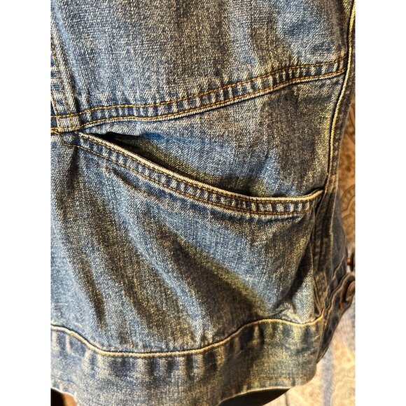 St. Johns Bay Vintage Indigo Denim Vest Jacket Size M - Picture 8 of 11